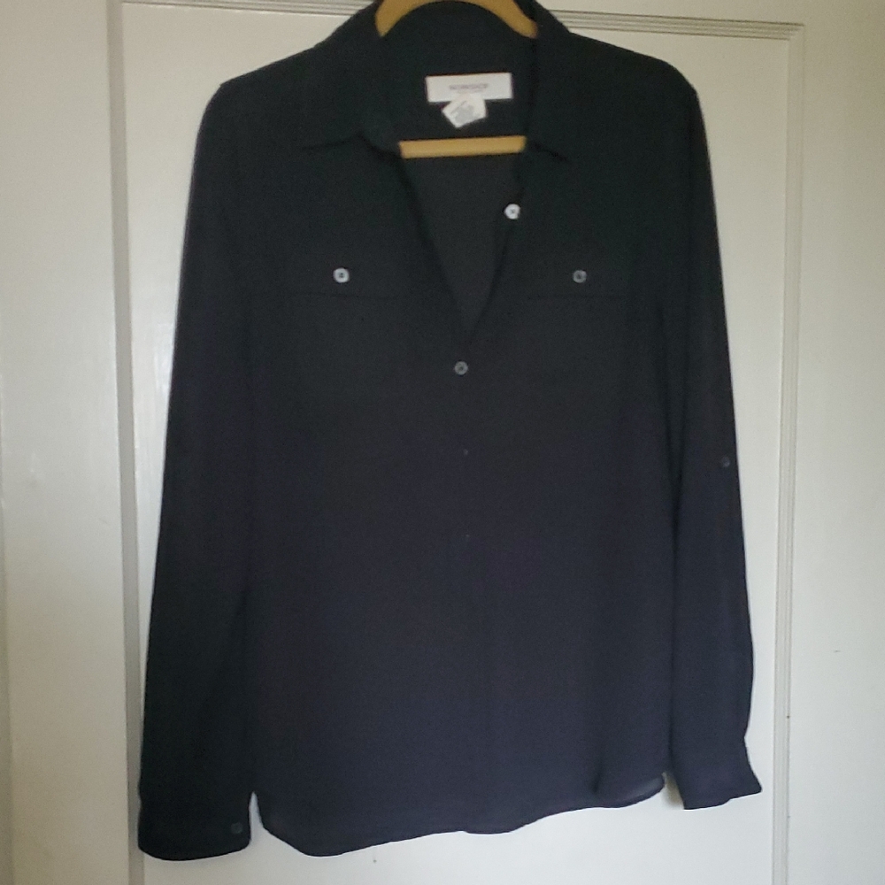 Workshop Republic Clothing Women's‎ Black Shirt Sz M